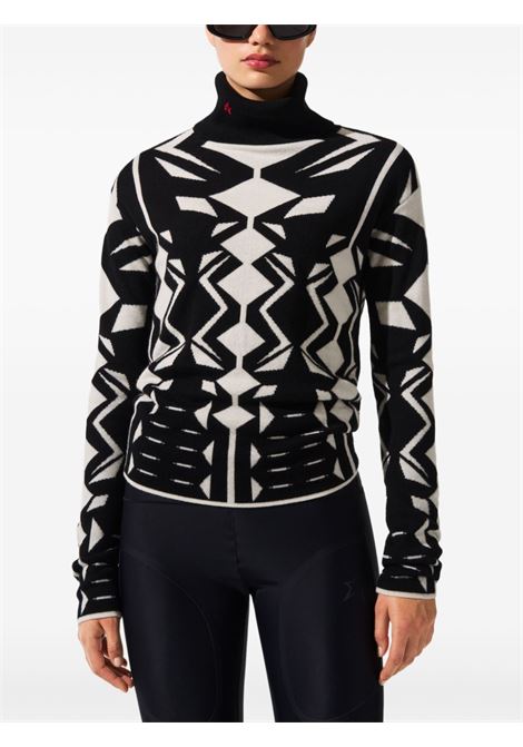 Black and white Geometric sweater Perfect moment - women PERFECT MOMENT | W30010972213